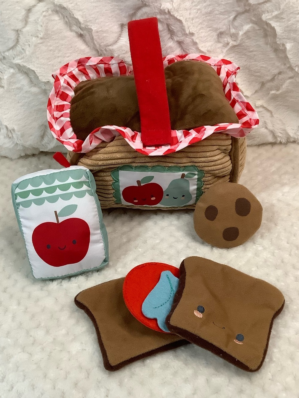 Carters Picnic Basket With Food Playset Sensory Learning Toy